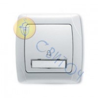 90561027 Кнопка звонка с подсв. + бирка белая CARMEN Vi-Ko