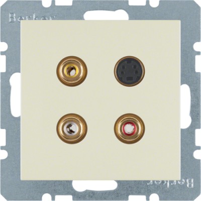 Мультимедійна розетка Berker: тюльпан/S-відео, біла S. 1 (3315328982)