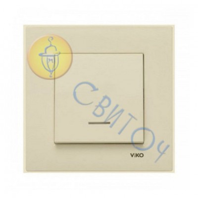 90960119 Выключатель 1скр. с подсв. крем KARRE Vi-Ko