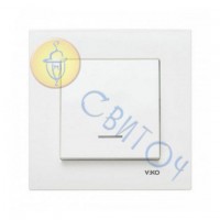 90960019 Выключатель 1скр. с подсв. белый KARRE Vi-Ko