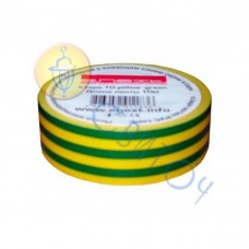 s022007 Ізолента e.tape.stand.10.yellow-green, жовто-зелена (10м), E-NEXT