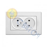90960055 Розетка 2 без з\к белый KARRE Vi-Ko