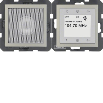 Radio Touch Berker с Спикером, стальной лак S.1/B.х (28808916)