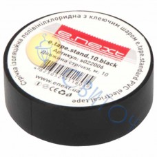 s022006 Ізолента e.tape.stand.10.black, чорна (10м), E-NEXT