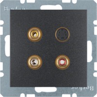 Мультимедійна розетка Berker: тюльпан/S-відео, антрацит B. х (3315321606)