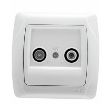 90561085 Розетка 2TV (телевиз.) (tv+sat) белый CARMEN