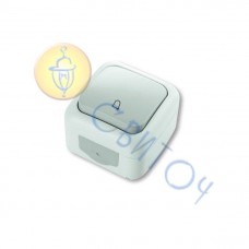 90555406 Выключатель звонка 1 откр. (IP54) белый Palmiye Vi-Ko