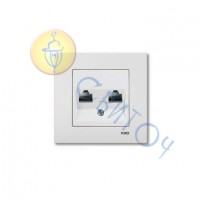 90960034 Розетка 2-я Компьютерная белый KARRE Vi-Ko