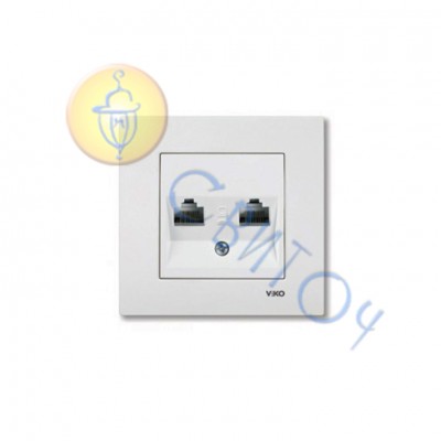 90960034 Розетка 2-я Компьютерная белый KARRE Vi-Ko
