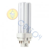 Лампа PHILIPS PL-С G24q-2/4Р 18W/827 компактная люминесцентная (927907282740)