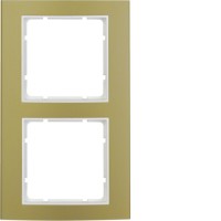 Рамка Berker 2х золото / підлога.білизна B. 3 (10123046)