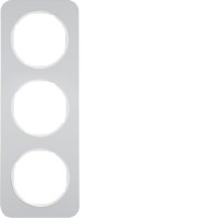 Рамка Berker 3-кратная, алюминий/полярная белизна, R.1 (10132174)