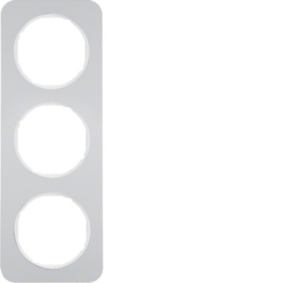 Рамка Berker 3-кратна, алюміній/полярна білизна, R. 1 (10132174)