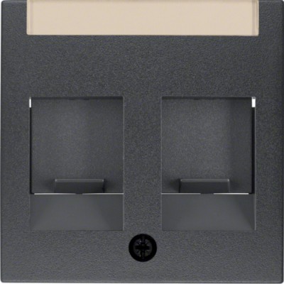 Накладка Berker для супортів під 2 модулі RJ12/RJ45, антрацит B. х (11811606)