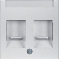 Накладка Berker для суппортов под 2 модуля RJ12/RJ45, алюминий B.х (11811404)