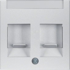 Накладка Berker для супортів під 2 модулі RJ12/RJ45, алюміній B. х (11811404)