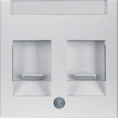 Накладка Berker для супортів під 2 модулі RJ12/RJ45, алюміній B. х (11811404)