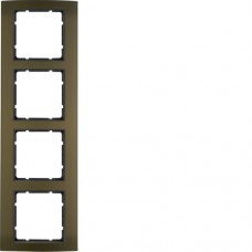 Рамка Berker 4Х КОРИЧНЕВАЯя/антрацит B.3 (10143001)