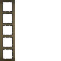 Рамка Berker 5Х КОРИЧНЕВАЯя/антрацит B.3 (10153001)
