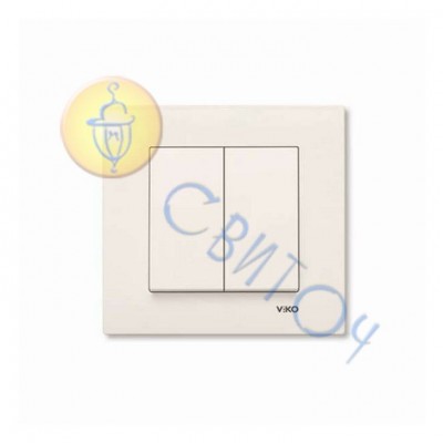 90960102 Вимикач 2скр. крем KARRE Vi-Ko