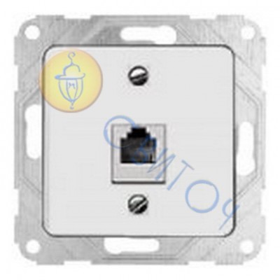 12007802 Корпус для одного раз'єму RJ-12/RJ-45 Keystone білий OPTIMA