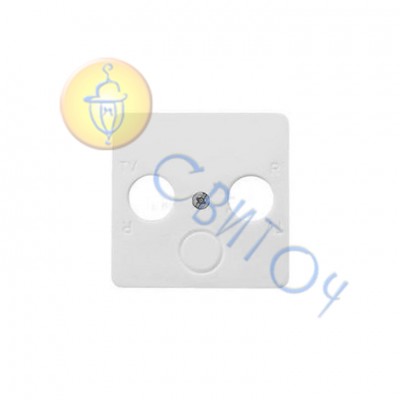 Лицевая панель Hager для розеток ТВ/ТВ-САТ белая OPTIMA (12004202)