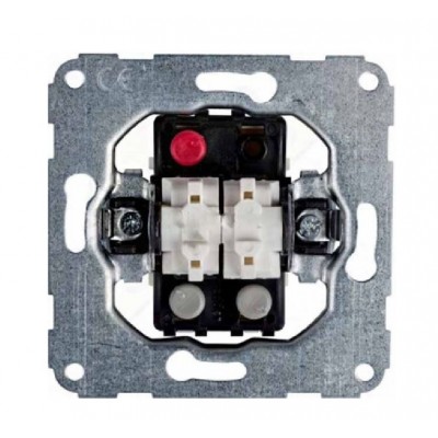 11000802 Механізм вимикача 2-клавішного універсального 10А/230В