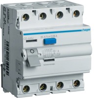 Устройство защитного отключения Hager 4P 40 A, 30 mA, A, 4м (CD440J)