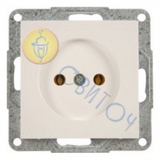 Розетка Hager без заземления сл./кость FIORENA (винт) 16А/250В (22003003)