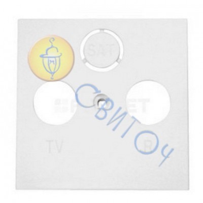 22004202 Лицьова панель для розеток ТВ/ТВ-САТ біла FIORENA