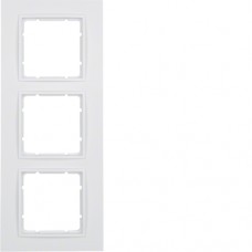 Рамка Berker 3Х пластиковыйя кольору підлогу.білизна B. 7 (10136919)