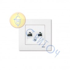 90960035 Розетка компьютерная + розетка TF (телефон) белый KARRE Vi-Ko