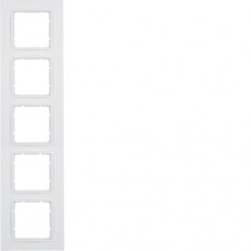 Рамка Berker 5Х пластиковыйя кольору підлогу.білизна B. 7 (10156919)