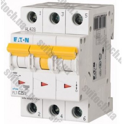 Автоматический выключатель Eaton PL7-C25/3 
