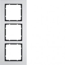 Рамка Berker 3Х алюминий/антрацит B.7 (10136904)