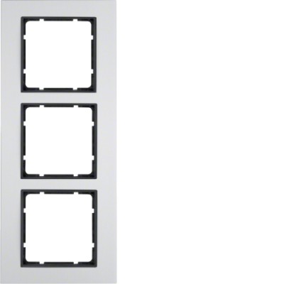 Рамка Berker 3Х алюминий/антрацит B.7 (10136904)