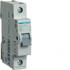 Автоматический выключатель Hager In=32 А, 1п, В, 6 kA, 1м (MB132A)