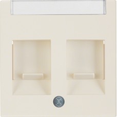 Накладка Berker для суппортов под 2 модуля RJ12/RJ45, белая S.1 (11818982)