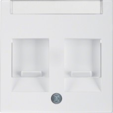 Накладка Berker для суппортов под 2 модуля RJ12/RJ45, пол.белизна S.1 (11818989)
