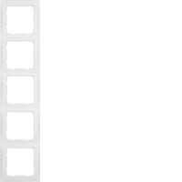 Рамка Berker 5Х пол.белизна матовая S.1 (10159909)