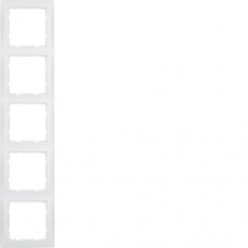 Рамка Berker 5Х підлогу.білизна матова S. 1 (10159909)