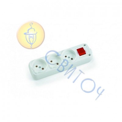 90208920 3-гнізда колодки  без з/к + вим. Vi-Ko