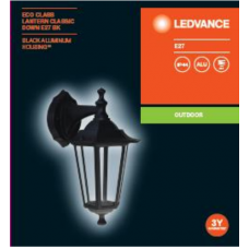 Світильник вуличний настінний Ledvance Lantern Classic Down E27 60 Вт IP44 чорний