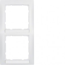 Рамка Berker з полем д/надпису підлогу.білизна матова 2-кратна вертикальна S. 1 (10129919)