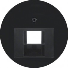Накладка Berker для 1-кратной розетки UAE, черная, R.1/R.3/R.Classic (14072045)
