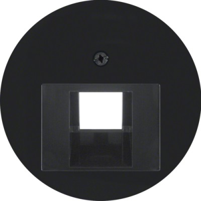 Накладка Berker для 1-кратной розетки UAE, черная, R.1/R.3/R.Classic (14072045)