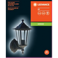 Світильник вуличний настінний Ledvance Lantern Classic Up E27 60 Вт IP44 чорний