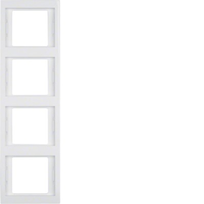 Рамка Berker 4Х пол.белизна, вертикальная, K.1 (13437009)