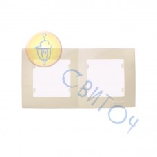 32010702 Рамка 2-на Lillium Natural Kare/Крем Makel