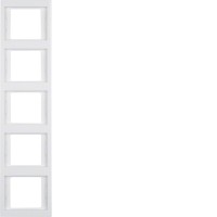 Рамка Berker 5Х пол.белизна, вертикальная, K.1 (13537009)